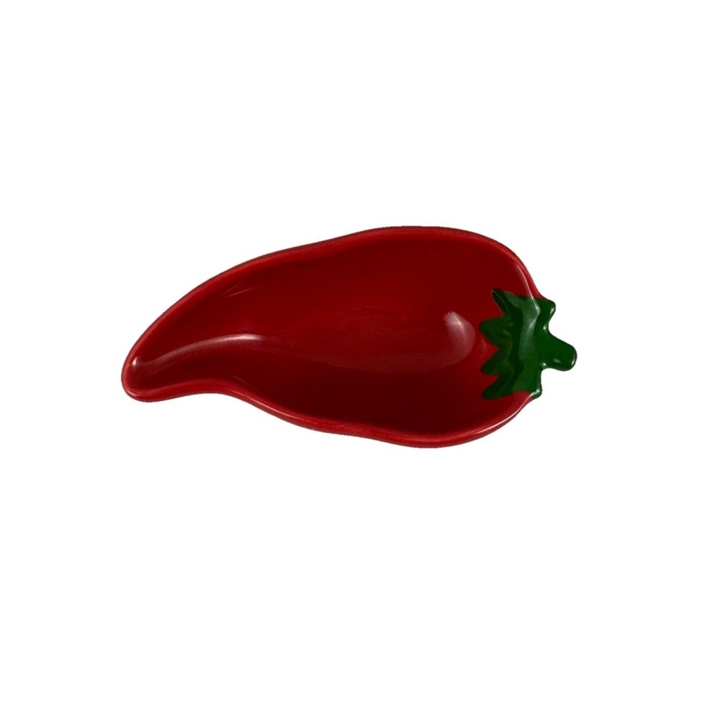 Red Chili Pepper Southwestern Ceramic Bowl Souvenir Salsa Dish Tucson AZ 6X3X2